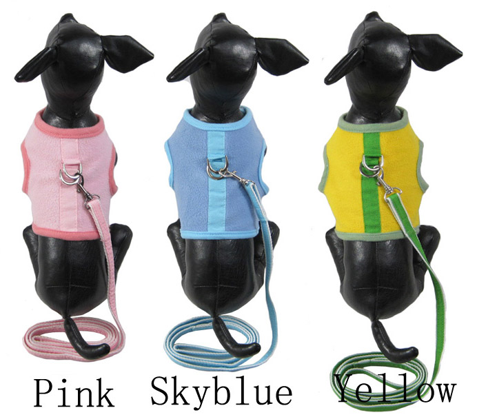 Fleece Harnesses with leads