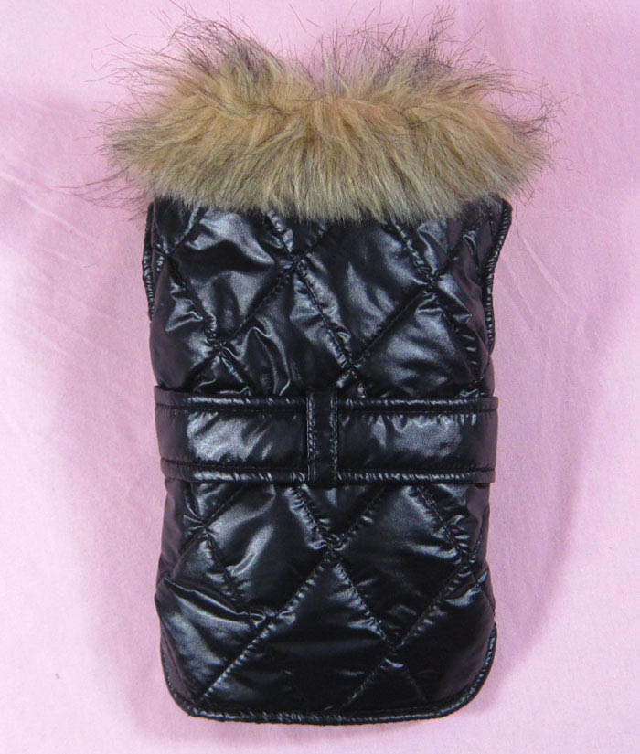Plush collar Winter vest