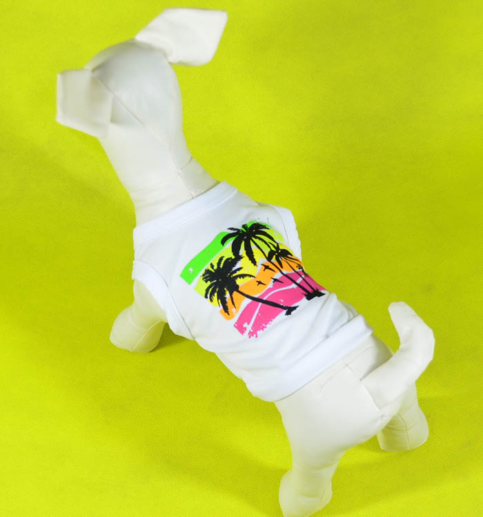 dog T-shirt tank top printed  3 colors