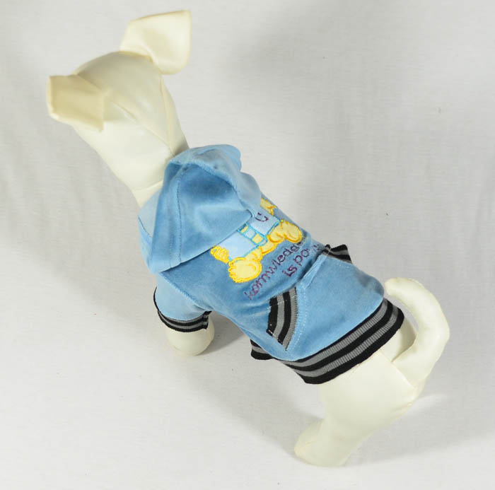 Velvet embroidery pet coats