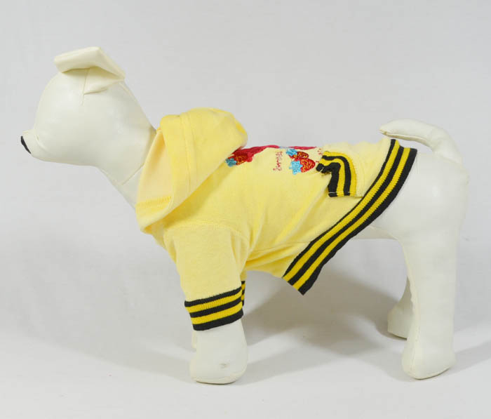 Velvet embroidery pet coats
