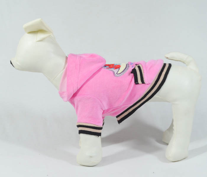 Velvet embroidery pet coats
