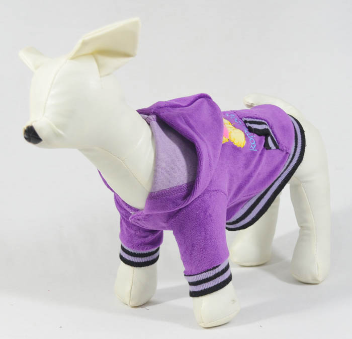 Velvet embroidery pet coats