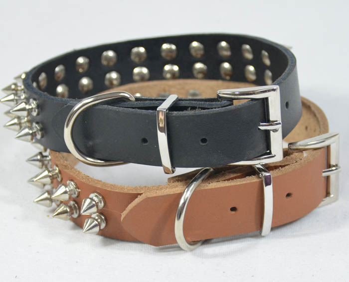 large dog collars 2 color with KING PINS