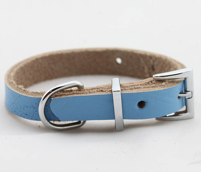 Genuine leather Dog collar 5 color Blank