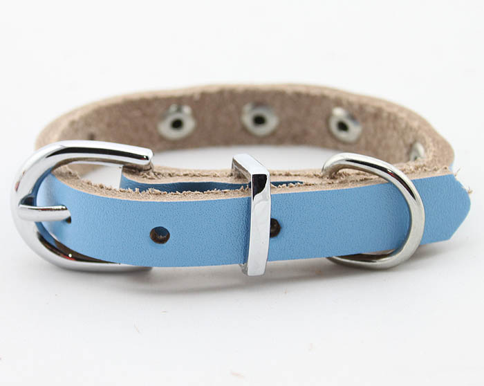 Genuine leather Dog collar 5 color Round