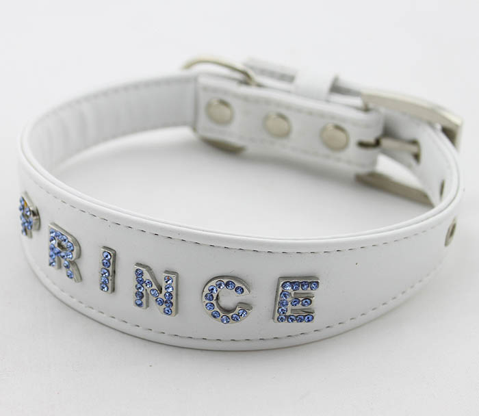 Rhinestones Prince Letter Collar