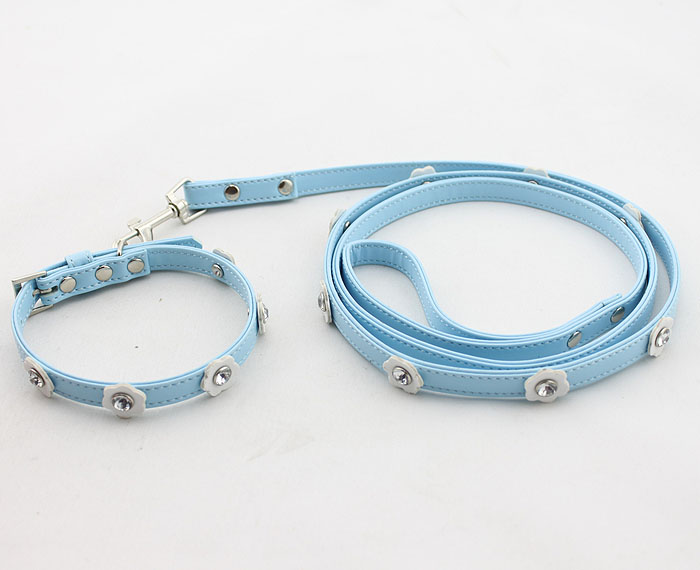 Crestal flower Collar leash set