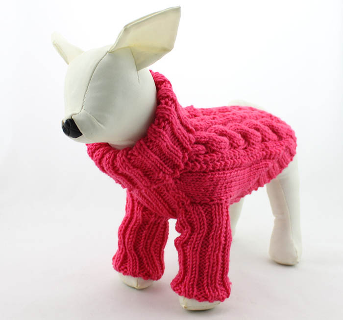 Dog's Turtleneck Cable Sweater