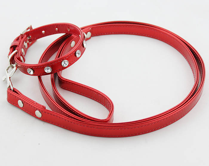 Rhinestones dog collars and leashes