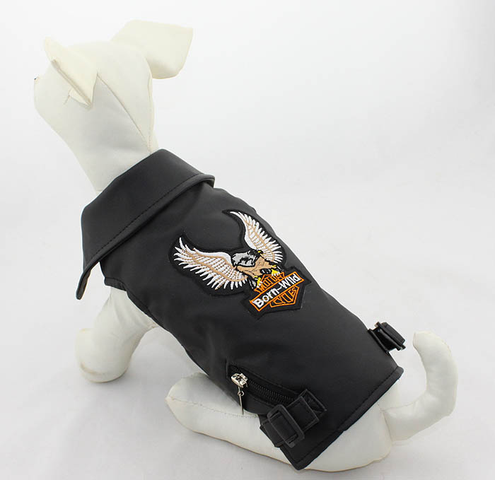皮背心 Dog eagle design leather tank