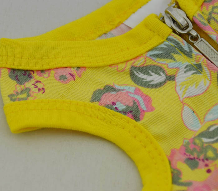 Printed Denim Harness With Leads