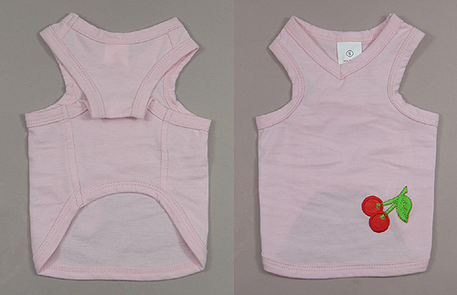 Embroidery cherry blank tank