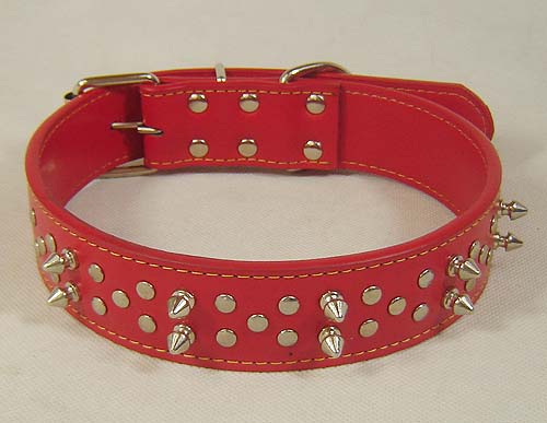 Large Dog spikes Leather Collar