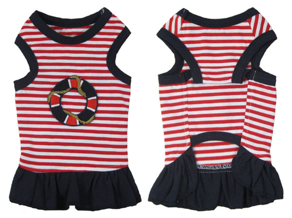 Life buoy His-and-hers stripe T-Dress