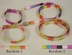 Dog Rainbow Collar & Leash set